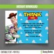 Toy Story Birthday Thank You Cards 